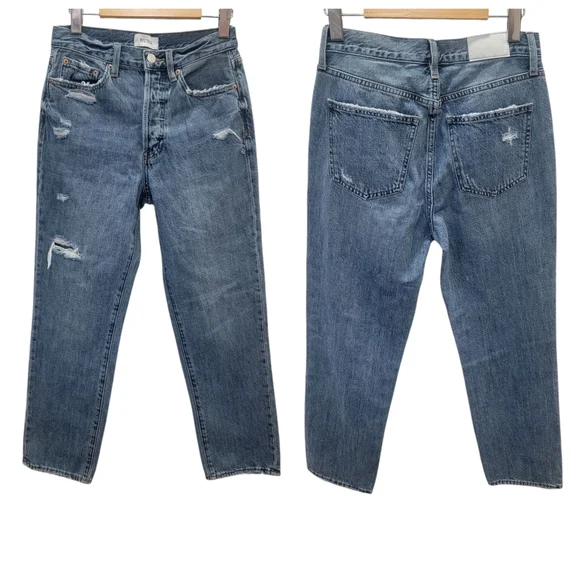 Pistola Charlie High Rise Straight Leg Ankle Length Button Fly Denim Wom… - Picture 15 of 16